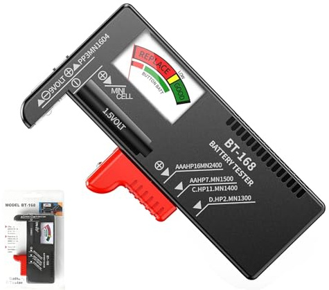 Battery Tester Universale, Tester Batterie Digitale Con Display Lcd, Indicatore Stato Di Carica/Volt, Check E Misuratore, Nizza Processed, Pulsante Bt-168 per Aa Aaa CD 1.2v/1.5v/3v/9v Batterie