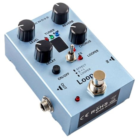LRXFPIYF Gitarren Multieffektpedal für Bühnenauftritte mit Aufnahmelooper
