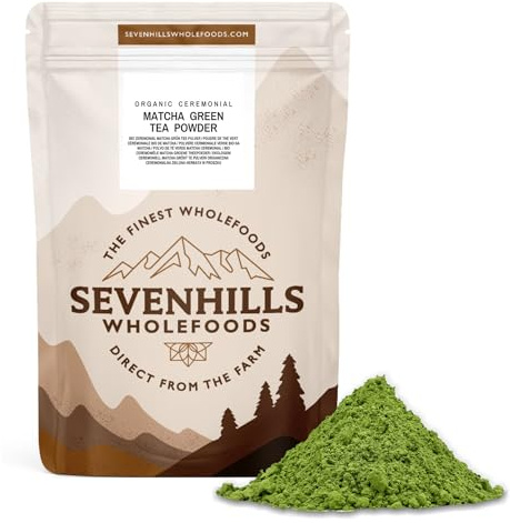 Sevenhills Wholefoods Organic Japanese Ceremonial Matcha 200g, from Uji, Kyoto, Japan, Green Tea Powder, for Hot & Cold Drinks, Lattes, Smoothies