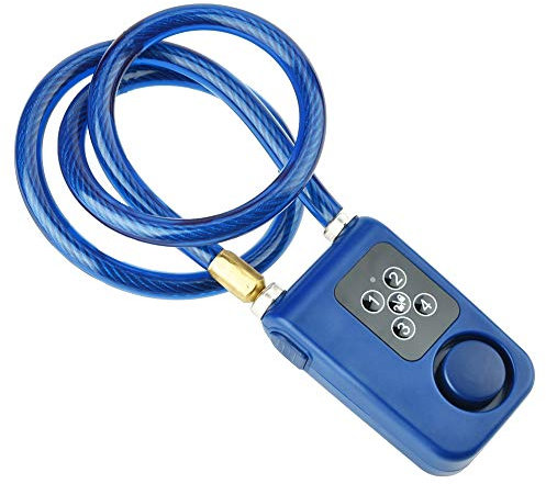 Fahrradalarmschloss, Wasserdicht Fahrrad Alarmanlage Y787 Smart Alarmschloss Elektrofahrrad Motorrad Code Kettenschloss 256 Passwortkombinationen 4 Digitales Passwortschloss