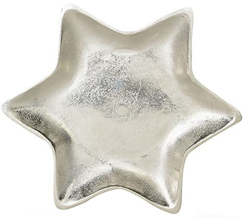 Riffelmacher Stern Dekoteller Ø 26cm aus Aluminium 70331 | Silber