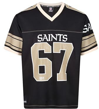 Recovered New Orleans Saints Black NFL Oversized Jersey Trikot Mesh Relaxed Top