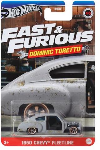 Hot Wheels Fast and Furious Dominic Toretto Auto 1950 Chevrolet Fleetline Modelo a Escala 1:64 – Longitud 7 cm – HRW49