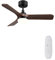 AUTODAY Holz Deckenventilator mit Beleuchtung,leiser Gleichstrommotor,90 cm deckenventilator outdoor,3 hölzern Flügel,dimmbarem LED 24W,Fernbedienung mit Memory-Funktion,6 Geschwindigkeiten,Timer