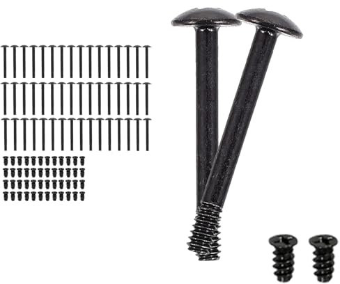 Lüfterschrauben, 100 Stück Computer Gehäuse Lüfter Schrauben Kit, Gehäuse-Ventilatorschrauben, Metall Schwere Computer Schrauben, lange und kurze, für Laptop Reparatur Zubehör Pack, Schwarz