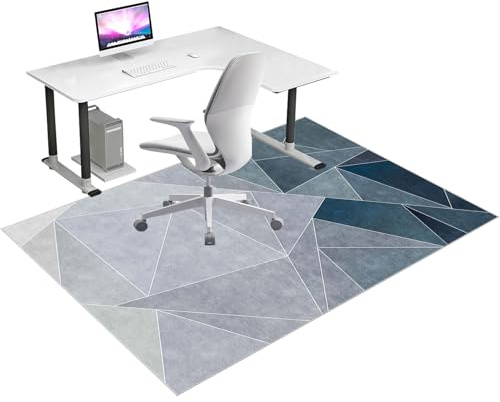Alfombrilla para Silla de Oficina 90 x 120 cm, Alfombra Silla Gaming, Protector Suelo Silla Ruedas, Alfombrilla Protectora para Suelos para Suelos Duros, Tapete de Protección de Madera/baldosas