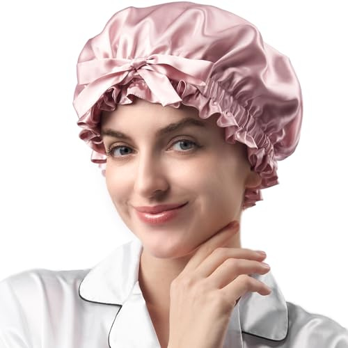Umisleep Bonnet en Soie Réversible Cheveux Bouclés, Idéal Nuit