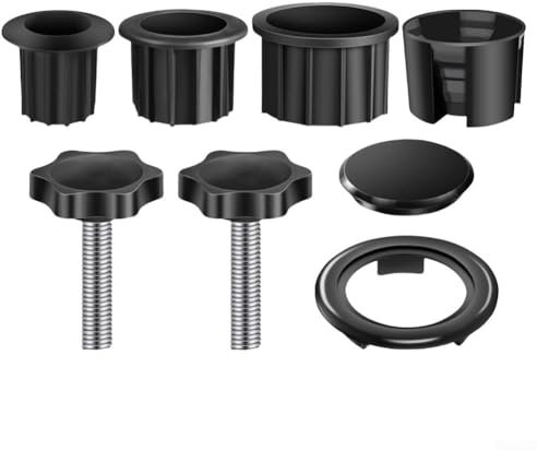 Kit adaptateur pour pied de parasol extérieur, comprenant 3 anneaux réducteurs (32 mm, 38 mm, 48 mm) accessoires de support de base, vis de fixation pour tube en plastique, convient pour le parasol de