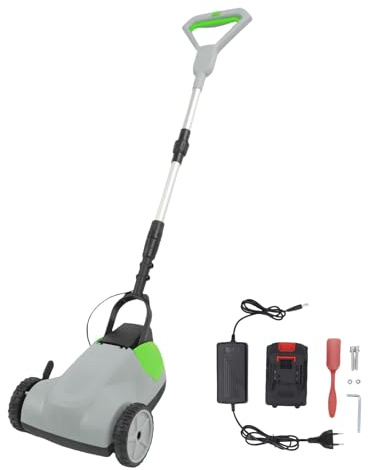 Marhynchus Cortacésped Inalámbrico, Motor sin Escobillas de 6500 RPM, 3 Alturas de Corte Ajustables, Cobertura de 540 Pies Cuadrados, Liviano con Desmontable, para Patios Pequeños (Enchufe de la UE)