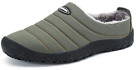 SMajong Uomo Donna Invernali Pantofole da Casa Antiscivolo Pantofole All'aperto Inverno Caldo Peluche Interno Ciabatte Scarpe di Cotone da Casa Taglia Larga 46 EU