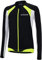 Airtracks Fahrradtrikot Langarm Pro T - Radtrikot - Jersey - Reißverschluss - Atmungsaktiv - Schnelltrocknend - Reflektoren (schwarz-weiß, XXL)
