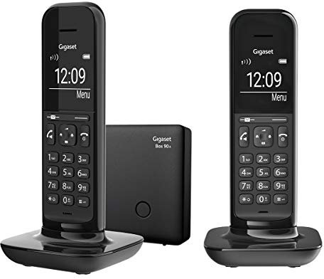 Gigaset CL394A Duo - Two Handsets - Landline Phone with an Answering Machine to Connect Cordless at Home - Elegant, Deep Black [UK Version]