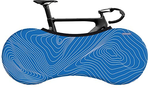 RIVERHIKER Stretchy Bike Wheel Cover, Anti-dust High Elastic Outdoor Indoor Washable Bicycle Protection Storage Bag(Blue Striped)