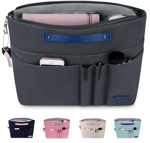 HyFanStr Organisateur de Sac à Main, Organisateur sac a Main Femme aus Polyester, Intérieur avec à Fermeture éclaire Bag Purse Organizer