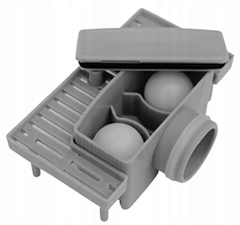 AQUA HEATING Kugel-Siphon Kontrollöffnung Doppelflügel Dichtung Linearer Bodenablauf Wandablauf Seitenablauf Dusche Bodengleich, Kugelverschluss-Siphon NBR Duschrinne Duschablauf 36-38mm Grau