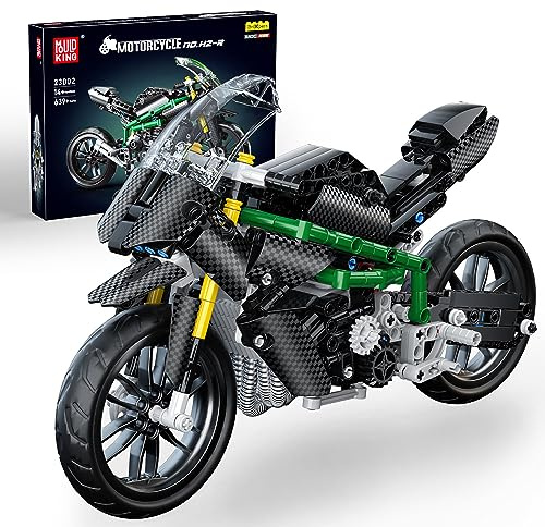 Mould King Motorcycle Kit Building Sets, 23002 Bike Model Kit Building Kit, Moto Building Toys for Creative Play and Display, Model Motorcycle Kits for Adults and Kids 14+ (636PCS)