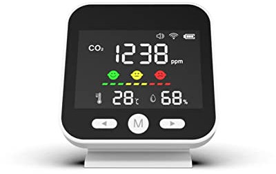 ,Detectores de Gases Detector de dióxido de Carbono CO2 Detector de conexión inalámbrica Tuya WiFi Mini Desktop Air Quality Detector