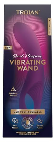 Trojan Dual Pleasure Vibrating Wand, Couples Vibrators