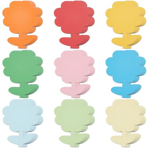 SOFPLATE 8 Set 72 Stück 5.9 Inch Papierblumen Ausschnitte Pinnwand Papierausschnitte Verschiedene Bunte Sommerblumen Kleine Pappausschnitte Für Die Schule Das Klassenzimmer Die Pinnwand DIY Basteldeko
