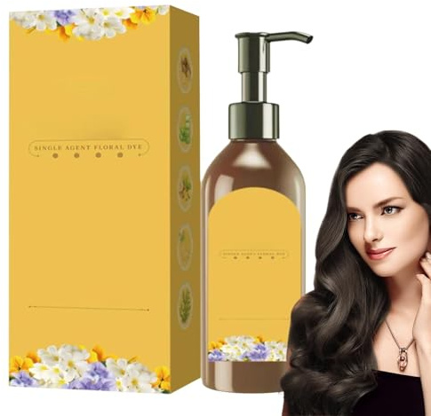 Natural Plant Hairs Dye Shampoo, Single Dose Hair Color Dye, Long Lasting Plant-Based Hair Coloring Shampoo for Adults, Men, Elderly, Grandma