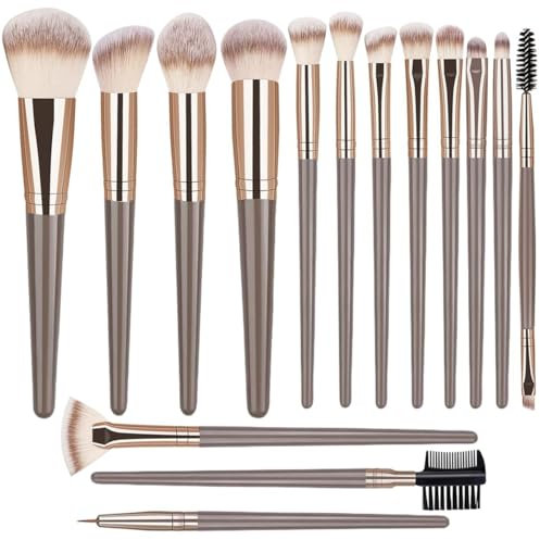 Makeup Brushes, 15Pcs Make Up Brushes Set Premium Makeup Brushes Set, Blending Powder Blush Concealers Eyeshadow Eyeliner Make-up Brush Kits