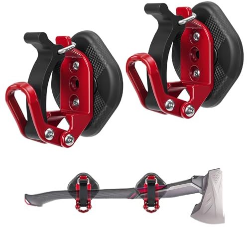 2 Pack MagitcSee Magnetic Shovel Holder for Truck, No-Drill Heavy Duty Axe Mount Quick Release Bracket for Roof Rack, Metal Rubber Clamp for Garage, RV, Trailer, Cruise, ATV Storage