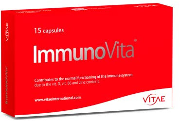 Vitae ImmunoVita 15 cápsulas | Betaglucanos de levadura, vitamina D3, vitamina B6 y zinc | Activar las defensas | Fortalecer el sistema inmunitario