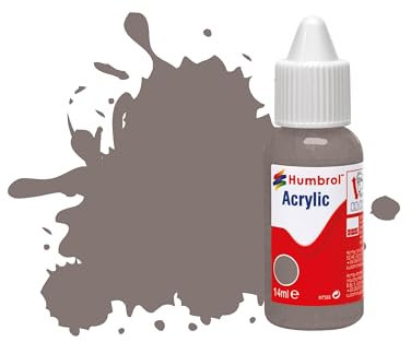 Humbrol Satin Spray Paint - DB0156 No 156 Dark Camouflage Grey 14ml - Model Paints for Plastic Kits, Fast-Drying Modelling Paint for Crafting Surfaces Including Plastic, Fabric, Wood & Metal Models