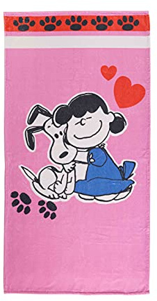ONOMATO! Peanuts Snoopy Strandtuch Handtuch Badetuch Pink 70 x 140 cm