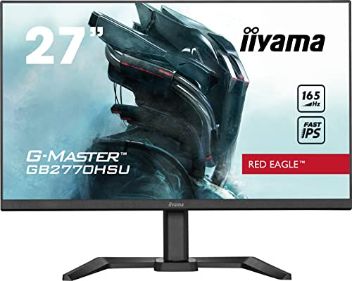 iiyama G-Master Red Eagle GB2770HSU-B5 68,6 cm 27 Fast IPS LED Gaming Monitor Full-HD HDMI DP USB2.0 0,8ms 165Hz FreeSync-Premium Höhenverstellung Pivot schwarz