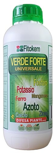 FITOKEM | VERDE FORTE 1 KG | concime multielemento per piante ornamentali da interni e orto