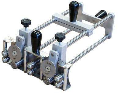Plieuse à main manuelle pour zinc/aluminium/cuivre/acier/inox pour relevés matières - Double colonne, idéale chantier - KYA-SC - 350 MM - 4 Rouleaux de Guidage - LPP