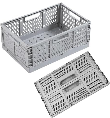AONAT Faltbarer Aufbewahrungskorb,Stabile Profi-Klappbox,Stapelbare Aufbewahrungs Klappbox,42.5 x 28.5 x 16.5cm für Küche/Kinderzimmer/Büro