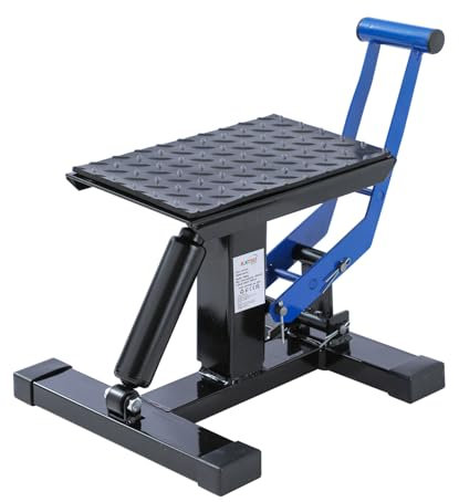 KATSU Tools Motorcycle Jack Lift Stand Motorbike Dirt Bike Lift Adjustable Height Hoist Table with Hydraulic Damper 161232