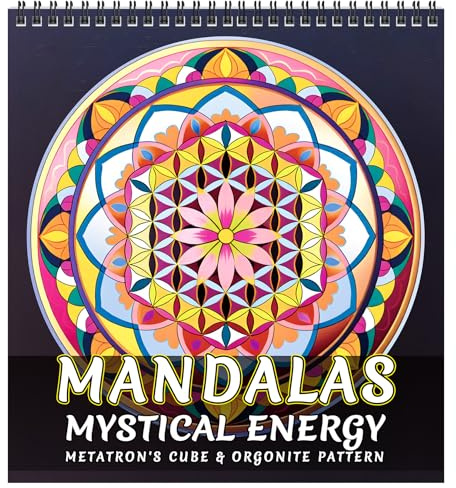 FUNLAVIE Adult Coloring Book - Sacred Geometry Mandala Designs,Spiral Bound
