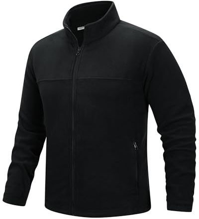 33,000ft Men's Fleece Jackets Full Zip Lightweight Warm Ski Midlayer