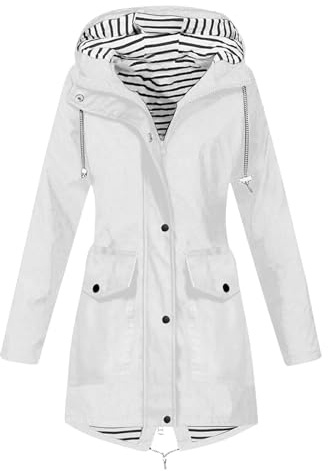 Veste De Pluie Femme Randonnée Imperméable Grande Taille Vêtements D'extérieur Coupe Vent Et Parka Sport Running Elegante Mi Saison Manteau à Capuche Long Legere Zippé Vestes Pas Cher
