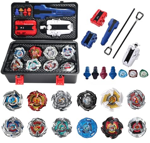 Wotean 12 Peonzas De Batalla, 3 Lanzadores, 1 Asa, 3 Anillos Centrales Y 4 Bases, Juguete, Regalo De Cumpleaños, 168-1