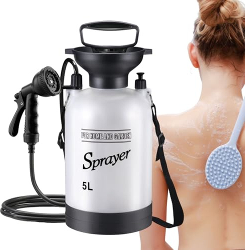 Generico Doccia da Campeggio | Pompa Manuale per Doccia con Spray,Attrezzatura Esterna Portatile per Igiene Campeggio Pulizia Auto Giardinaggio Bagno Animali