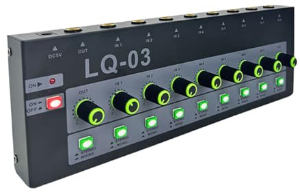 Avejjbaey T metall mikrofoner mixerkonsol med 6,35 mm pluggar för professionella och levande prestanda ljudkonsolblandare