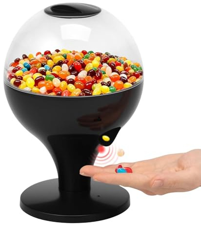 Automatic Candy Dispenser - stationär snackshållare med sensor - lättanvänd Candy Vending Machine | Perfekt för kontor, räknare, barnsnacks, bönor, nötter, halloween och julfestgodis,