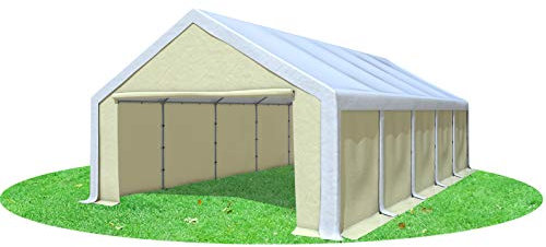 Stabilezelte Partyzelt 5x10m Modular Professional PVC 500 g/m² ohne Fenster Weiss BEIGE