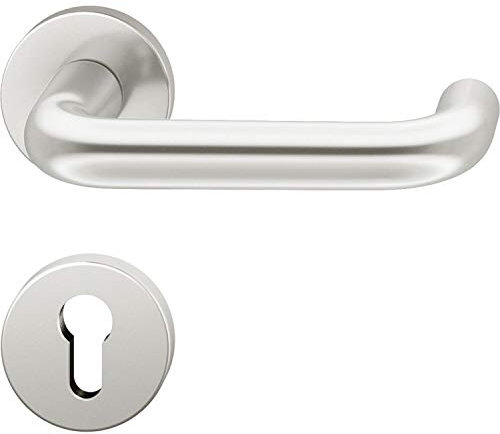 FSB Feuerschutz Drückergarnitur 79 1070 AGL ÖNORM, silber eloxiert