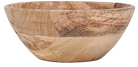 EGLO LIVING Dekoschale Forleyet, natürliche Schale zum Dekorieren, runde Holzschüssel, Deko Schüssel aus Holz in Natur, Holzschale Ø 18,5 cm