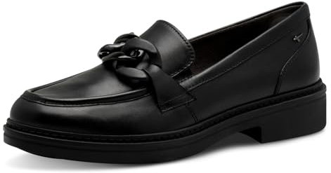 Tamaris Comfort Damen Slipper aus Leder Elegant, Schwarz (Black Nappa), 38 EU