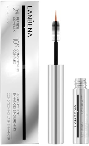 LANBENA Serum de crecimiento de pestañas con fórmula avanzada para aumentar las pestañas más largas y gruesas, 3 ml