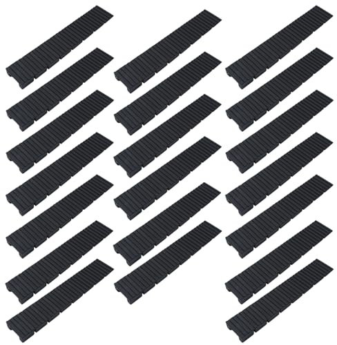 Lot de 20 Cales pour Meubles,Cales de Reglage 8 x 20 x 98 mm,avec Points de Rupture Prédéterminés Intégrés,Cales de Nivellement pour Meubles pour Les Pieds de Meubles ou Sols Irréguliers - Noir