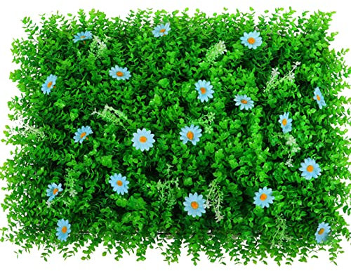 Artificial paneles de boj Topiary Planta de cobertura, Hierba Fondo Decoración de pared de hierba sintética Panel de pared, Cobertura verde Fondo de pared, Alfombra de pared de boj verde, Cobertura de