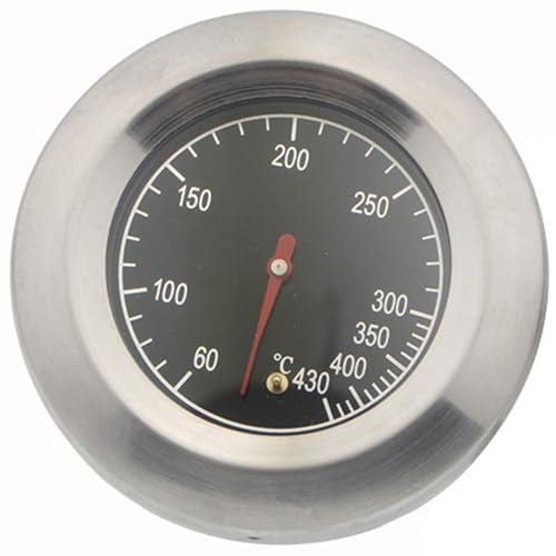 Thermomètre BBQ pour grill, jauge de température en acier inoxydable, thermomètre BBQ pratique résistant à la rouille à l'épreuve des explosions pour tous les grils, fumeurs
