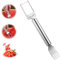 HOIDOKLY Coupe-fruits 2 en 1 en acier inoxydable 2025 Outil de coupe de pastèque améliorée, fourchette à fruits à double tête (1 pièce)
